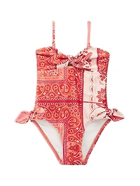 Little Girl's & Bandana One-Piece Swimsuit