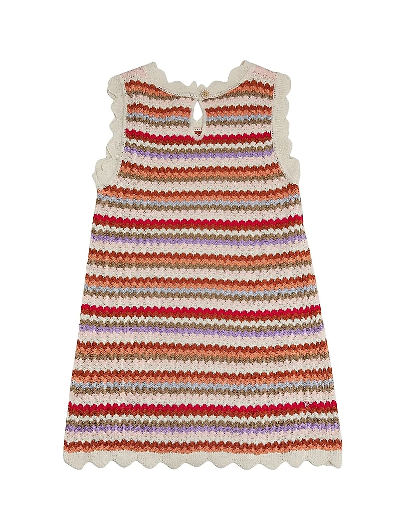 Little Girl's & Lucky Stripes Knit Dress
