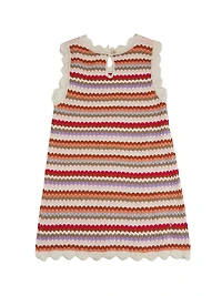 Little Girl's & Lucky Stripes Knit Dress