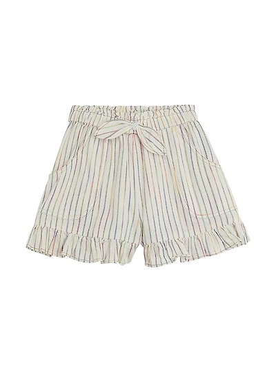 Girl's Rainbow Striped Shorts