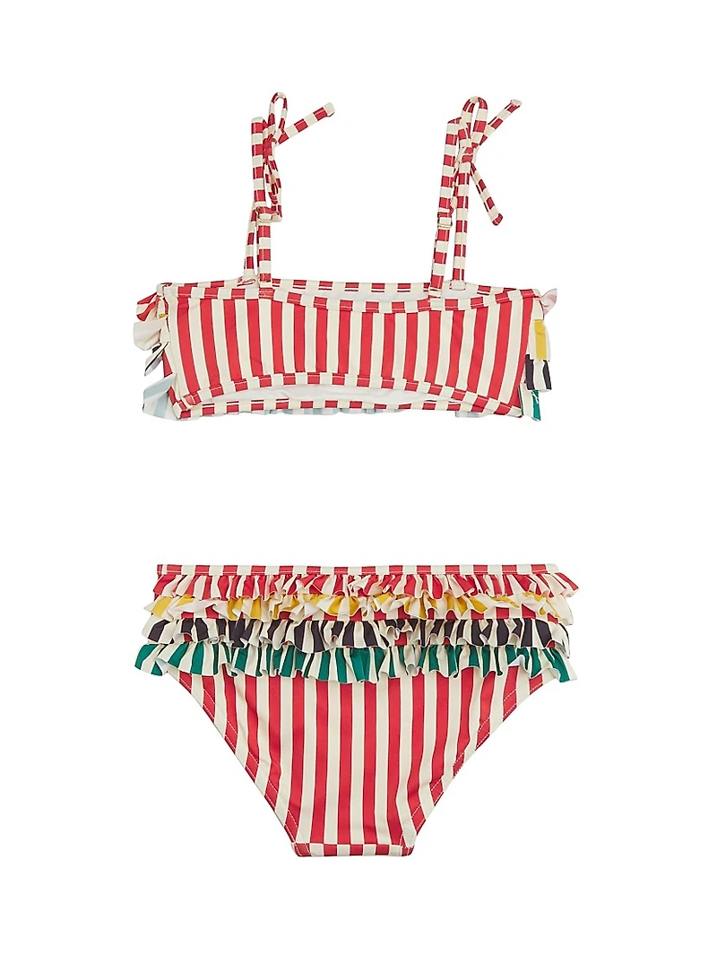 Little Girl's & 2-Piece Striped Bikini Swimsuit