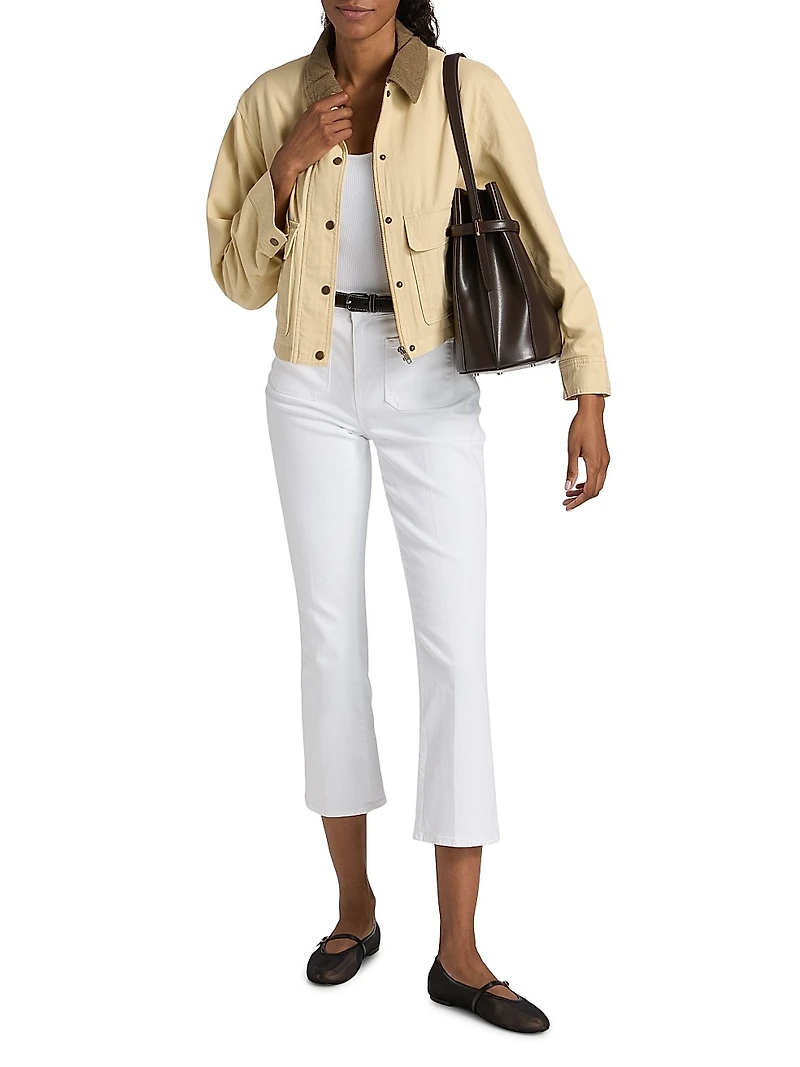 Noya Slim-Fit Flared Crop Jeans