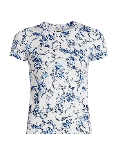 Ressi Baroque Print Crewneck T-Shirt