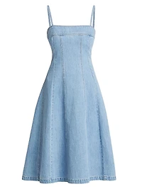 Mitzy Seamed Denim Midi-Dress