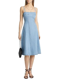 Mitzy Seamed Denim Midi-Dress