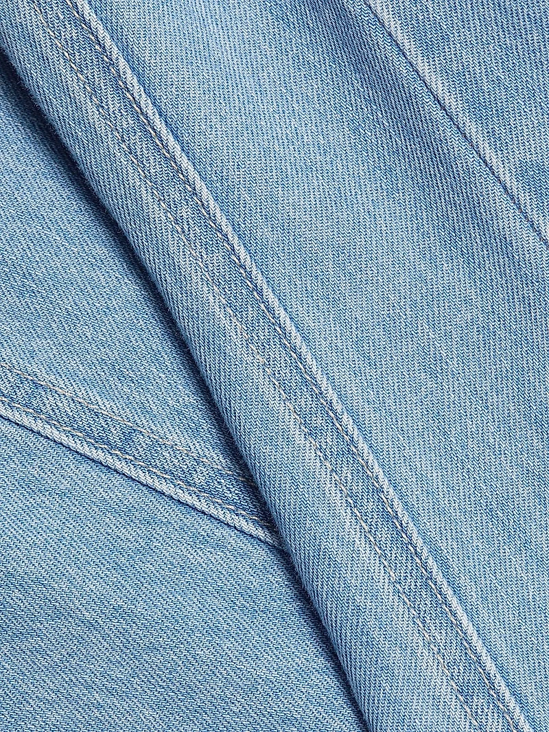 Mitzy Seamed Denim Midi-Dress