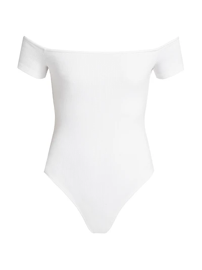 Adana Cotton-Blend Off-Shoulder Bodysuit