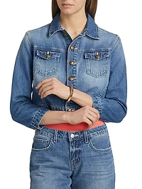 Koda Washed Denim Crop Jacket
