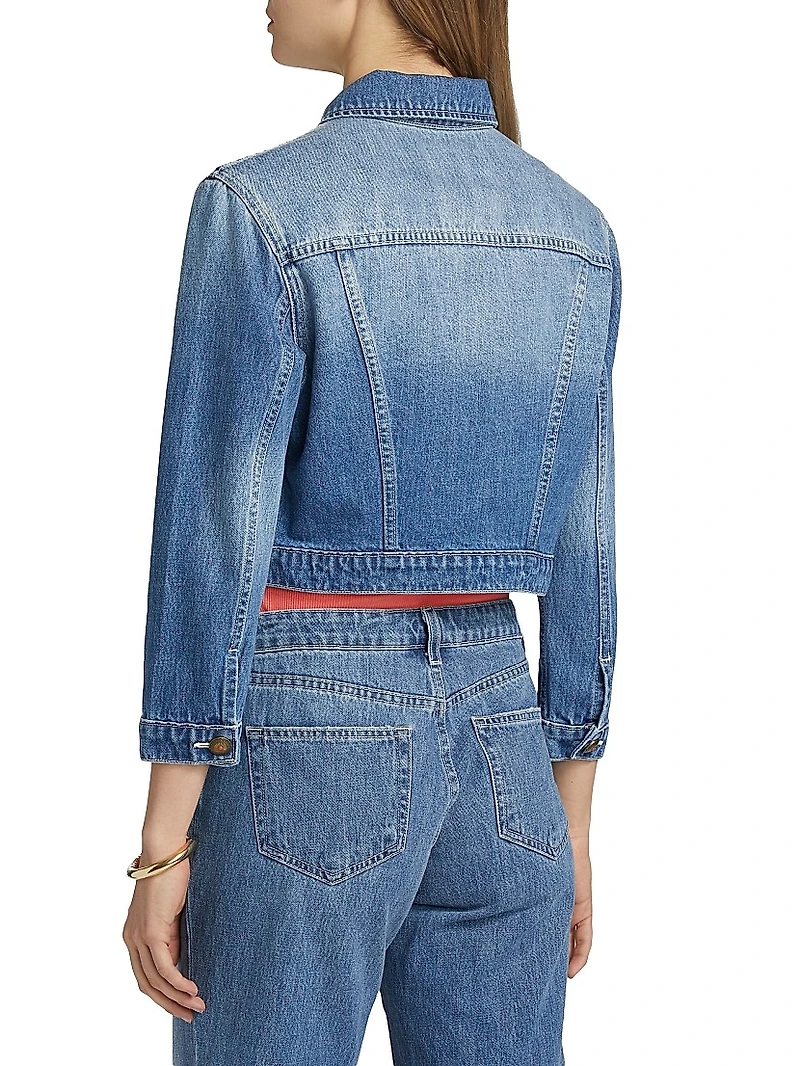 Koda Washed Denim Crop Jacket