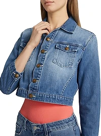 Koda Washed Denim Crop Jacket