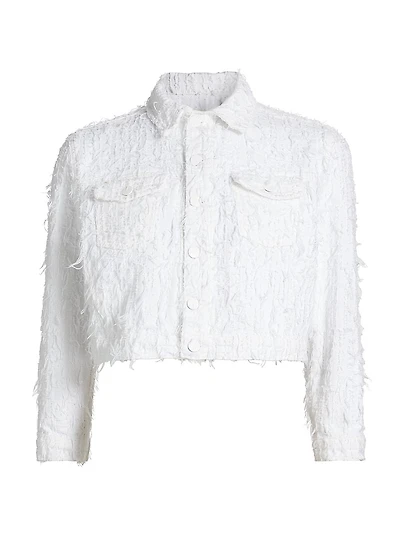 Koda Texured Denim Cropped Jacket
