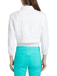 Koda Texured Denim Cropped Jacket