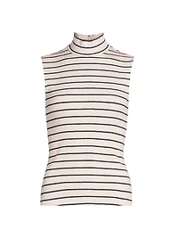Rosie Striped Mock Turtleneck Top