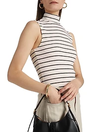Rosie Striped Mock Turtleneck Top