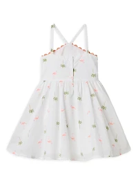 Little Girl's Tropics Print Dress & Bloomers Set