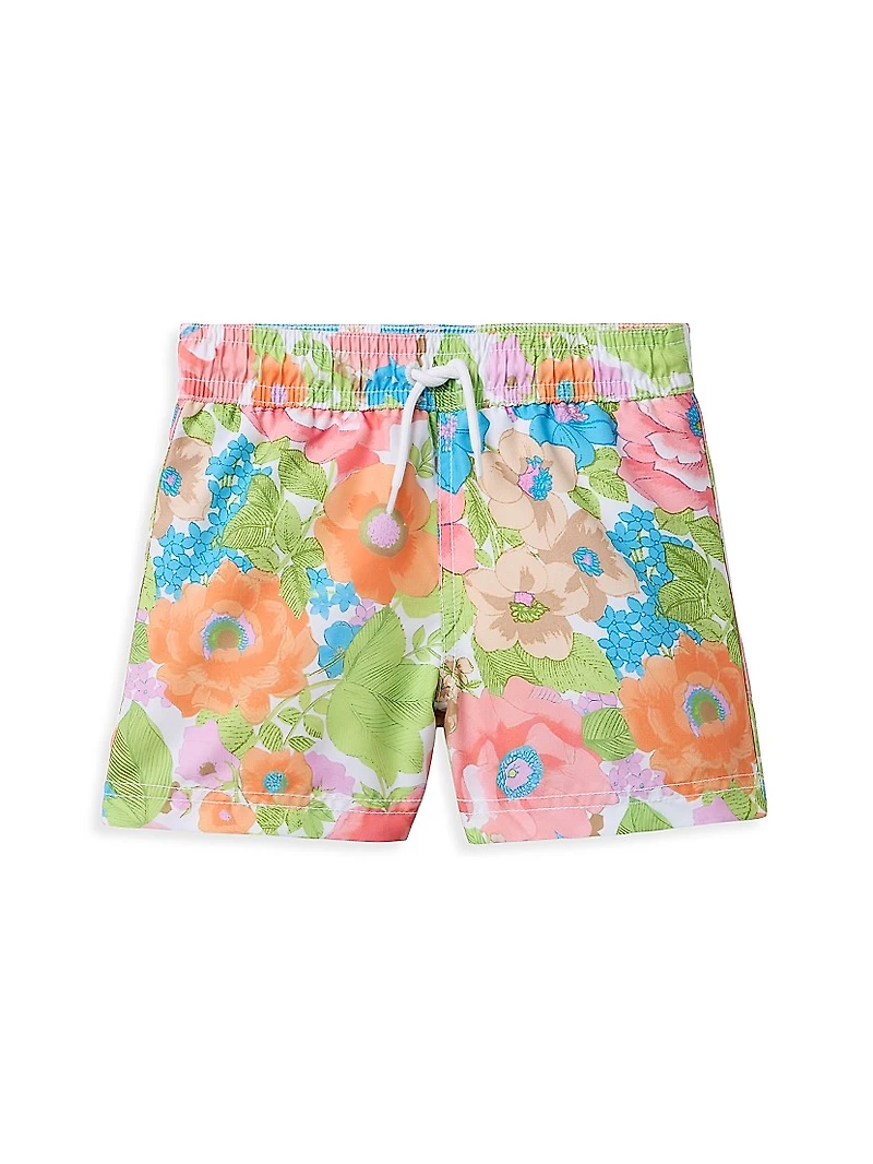 Little Boy's & Bright Floral Cabana Set