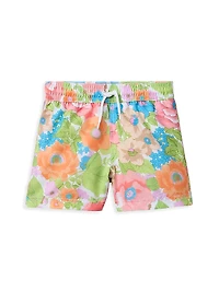 Little Boy's & Bright Floral Cabana Set