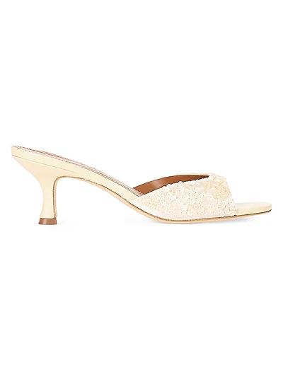 Brigitte 55MM Sequin Sandals