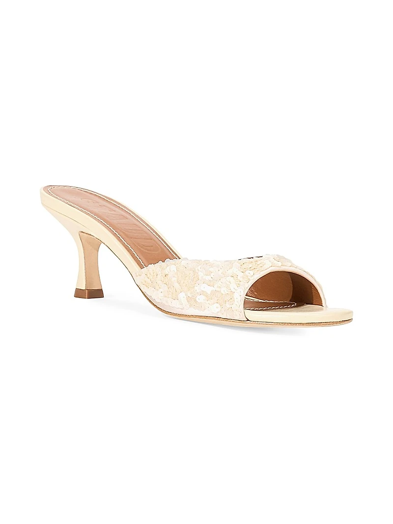 Brigitte 55MM Sequin Sandals