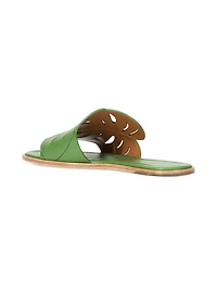 Palm Leather Flat Sandals