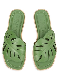 Palm Leather Flat Sandals
