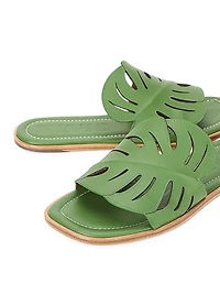 Palm Leather Flat Sandals