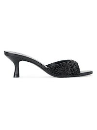 Brigitte 55MM Beaded Kitten-Heel Sandals