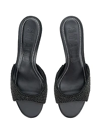 Brigitte 55MM Beaded Kitten-Heel Sandals