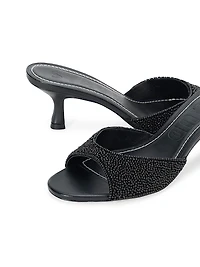 Brigitte 55MM Beaded Kitten-Heel Sandals
