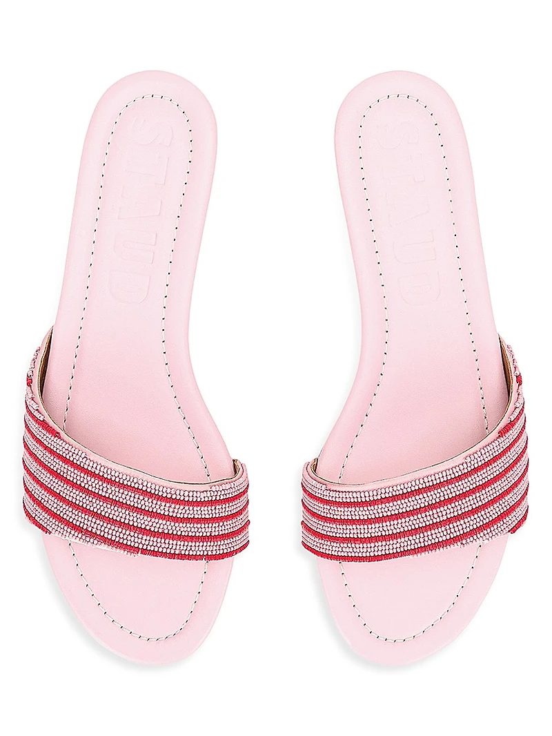Gracie Two-Tone Beaded Sandals