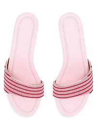Gracie Two-Tone Beaded Sandals