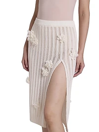 Flower Lace Midi-Skirt