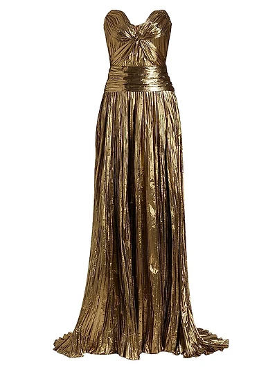 Marilyn Metallic Draped Gown