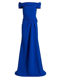 Susan Draped Off-the-Shoulder Gown