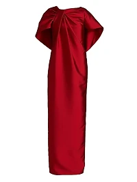 Meryl Draped Satin Gown