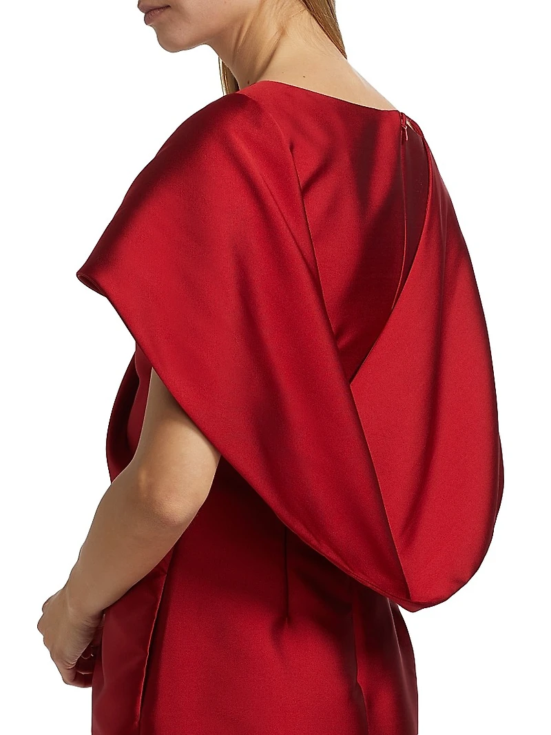 Meryl Draped Satin Gown