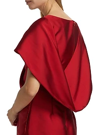 Meryl Draped Satin Gown