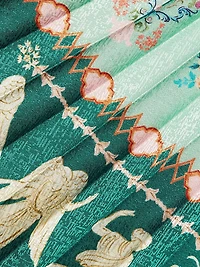 Kim Printed Pleated Midi-Skirt