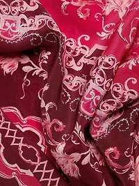 Molly D Floral Silk A-Line Midi-Shirtdress