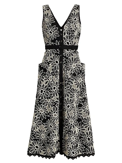 Zoey Floral Sleeveless Midi-Dress