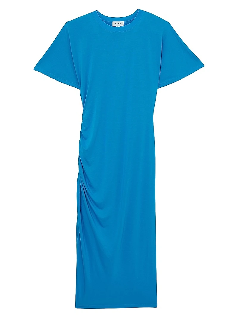 Ruched Jersey Midi-Dress