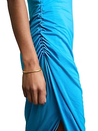 Ruched Jersey Midi-Dress
