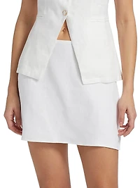 Veranda Linen Miniskirt