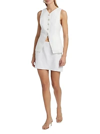 Veranda Linen Miniskirt