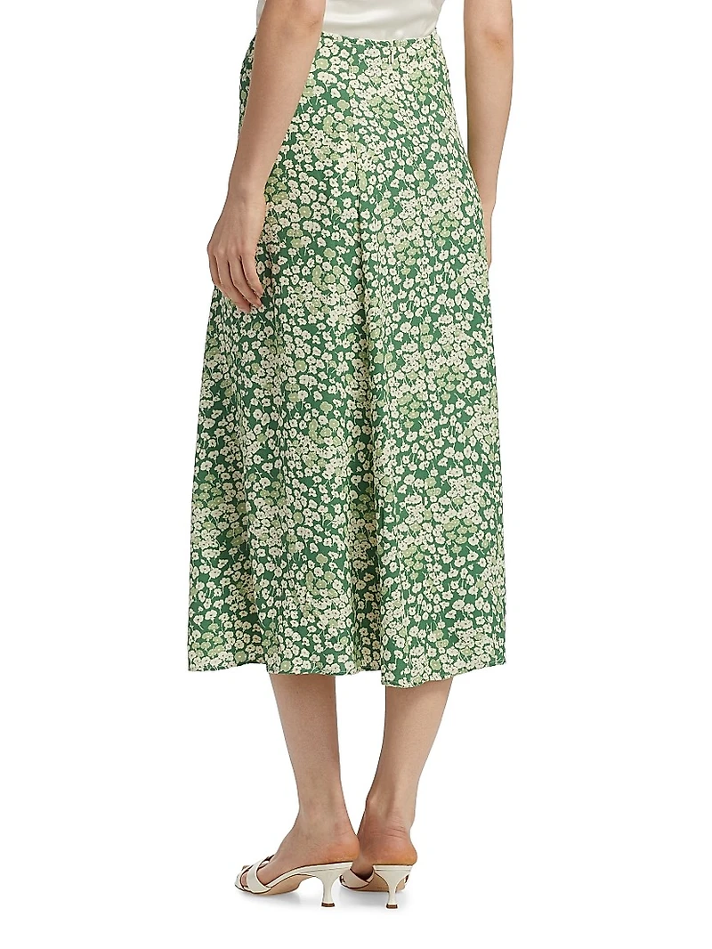 Zoe Floral Crepe Skirt