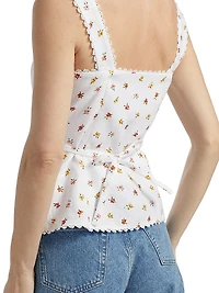 Viola Floral Linen Top