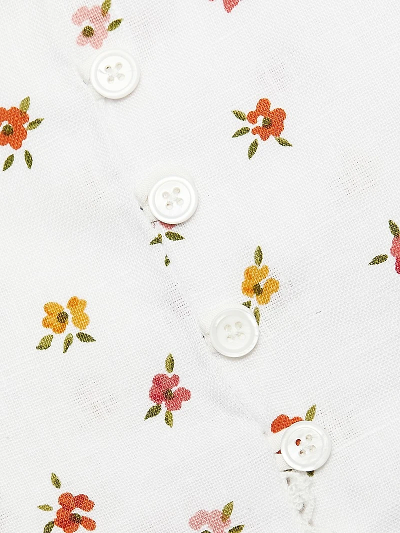 Viola Floral Linen Top