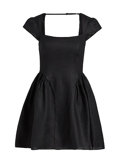 Oaklyn Linen A-Line Minidress