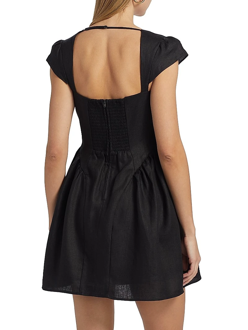 Oaklyn Linen A-Line Minidress