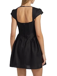 Oaklyn Linen A-Line Minidress